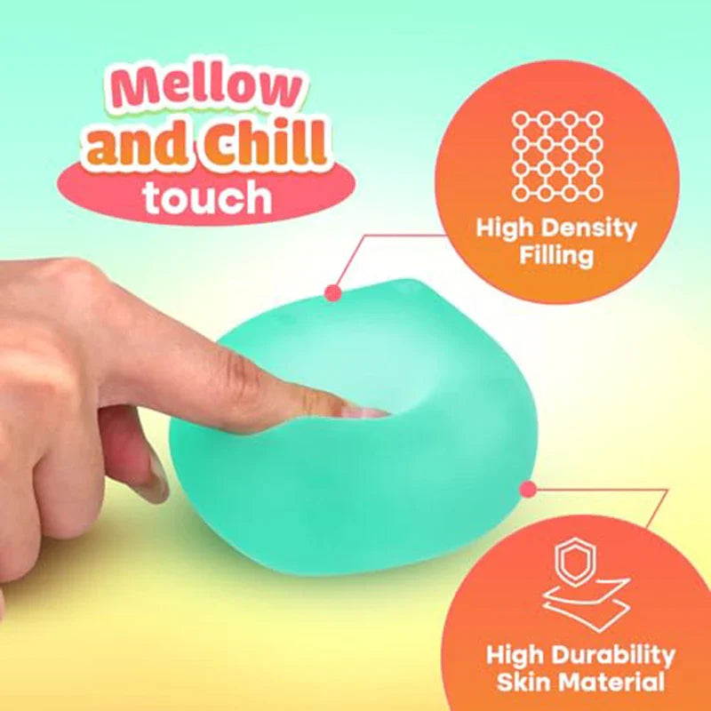 Stressbal Action met stress-release slogan