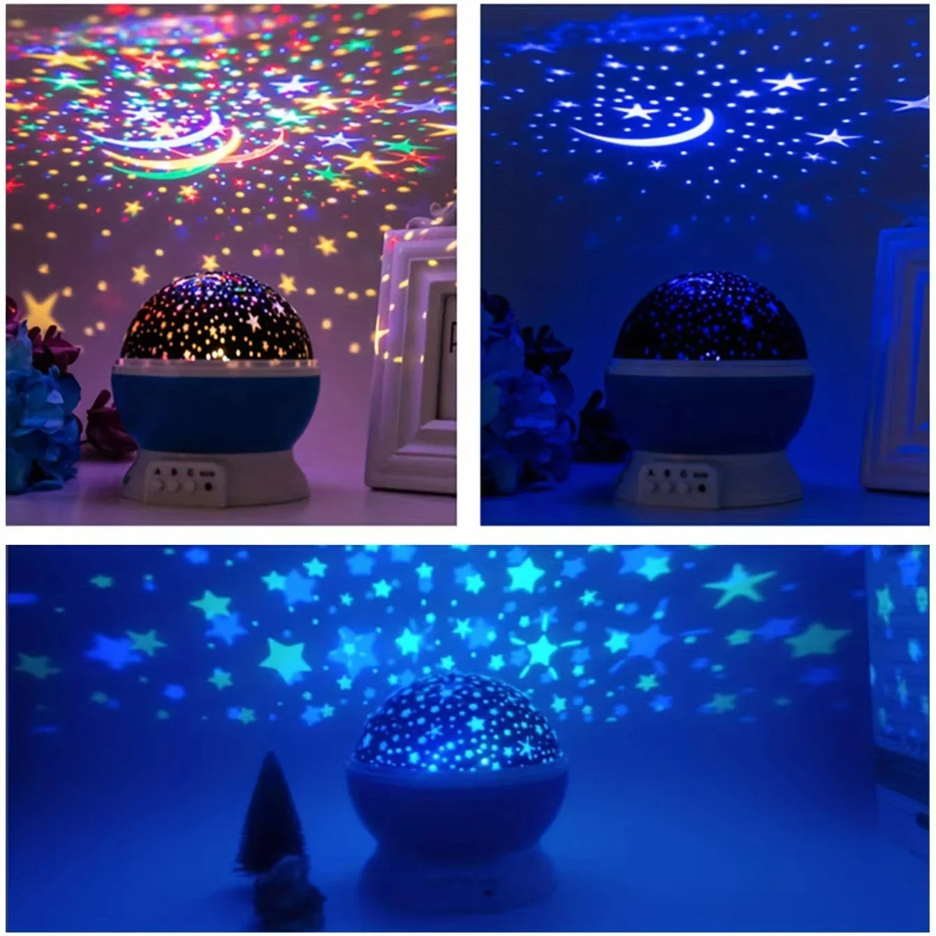 Slimme projector lamp met sterrenhemel licht