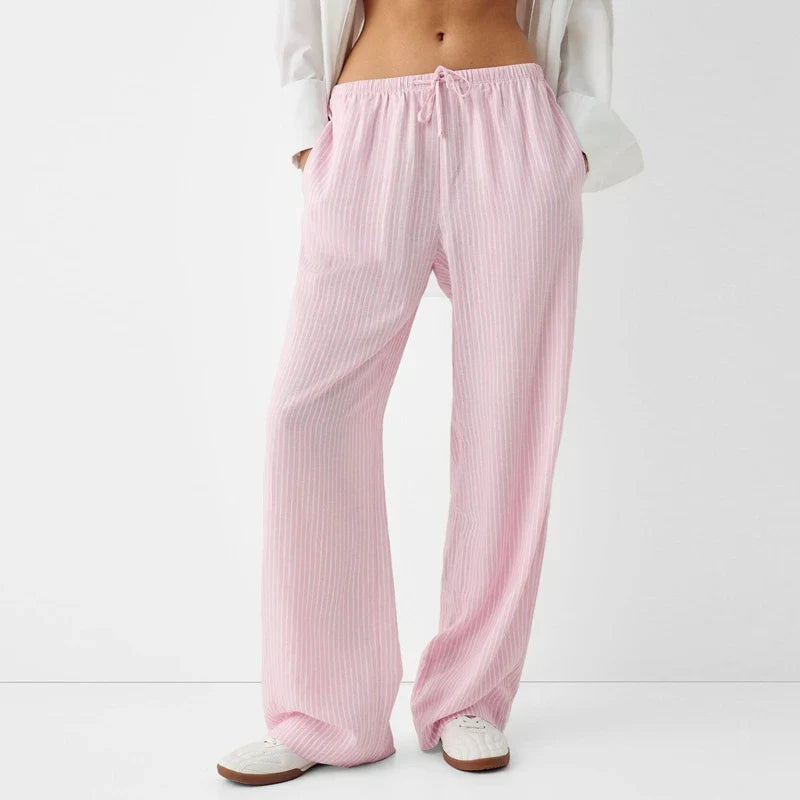 Linnen broek dames met knoopsluiting β Tijdloze afwerking