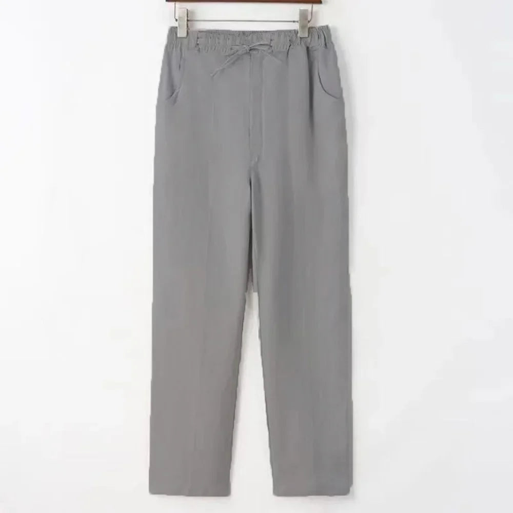 Stretch linnenmix broek heren – Extra bewegingsvrijheid