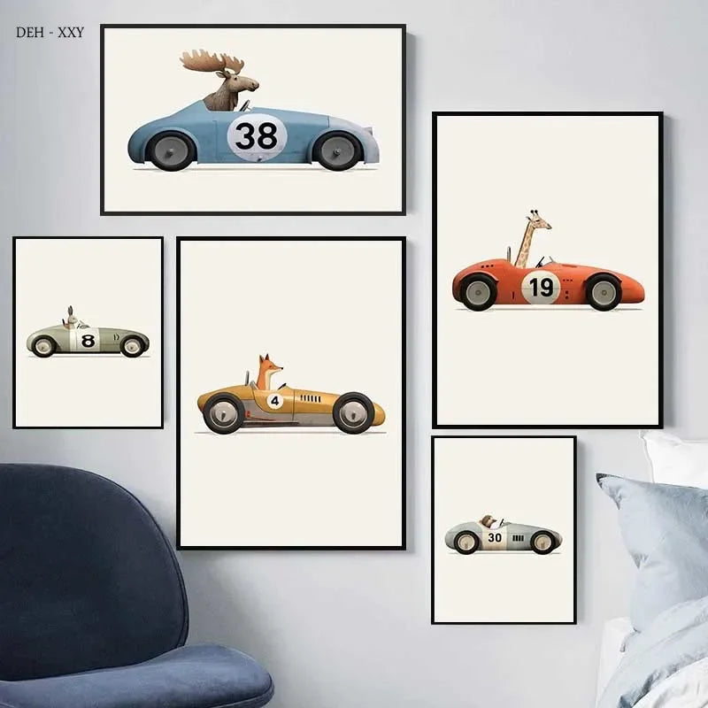 Poster in zachte pastelkleuren