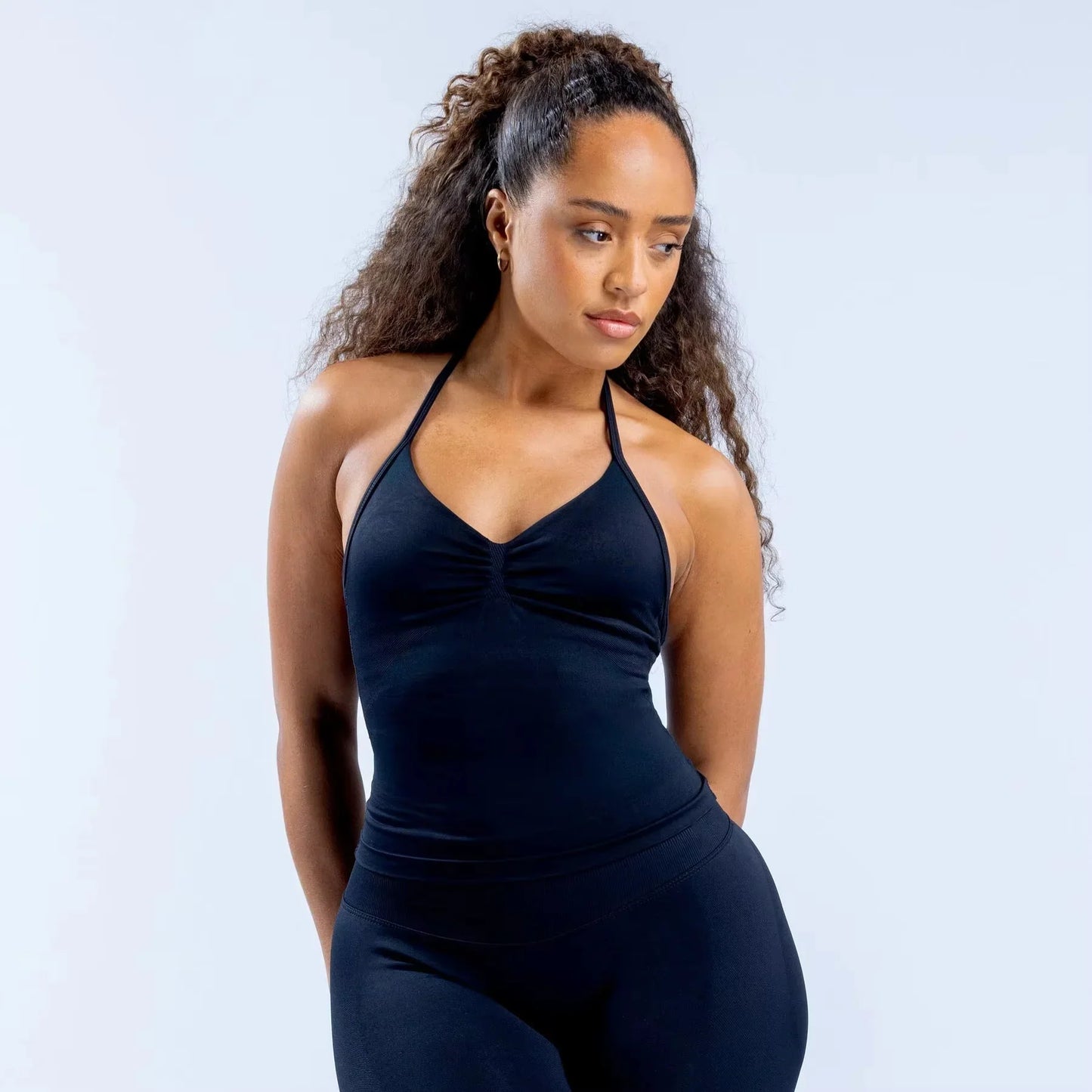 Zachte yoga legging en top met stretch