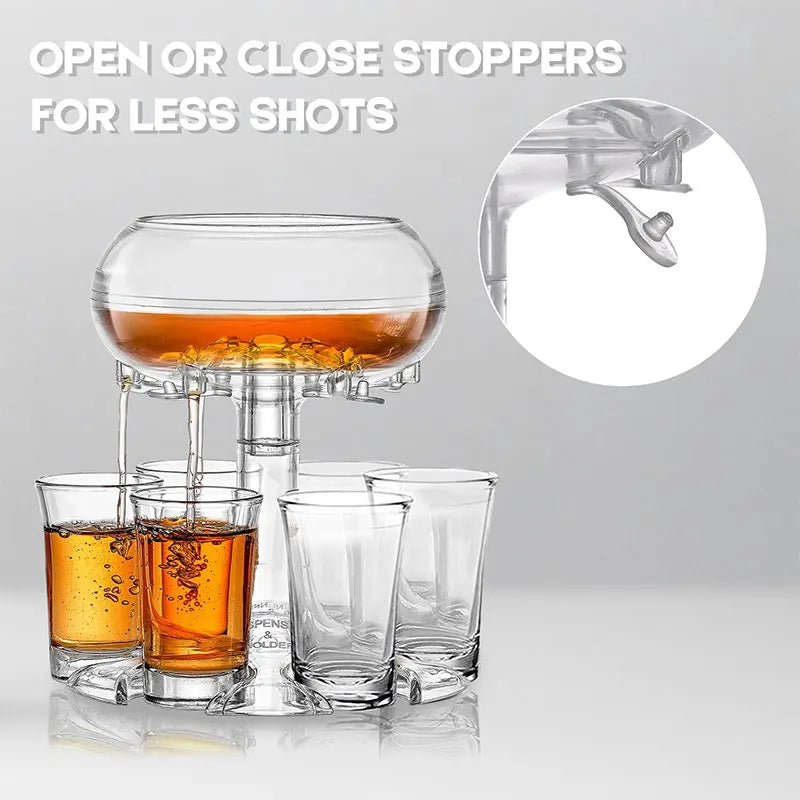 Drankdispenser met glas en metaal β Mix van rustiek en modern
