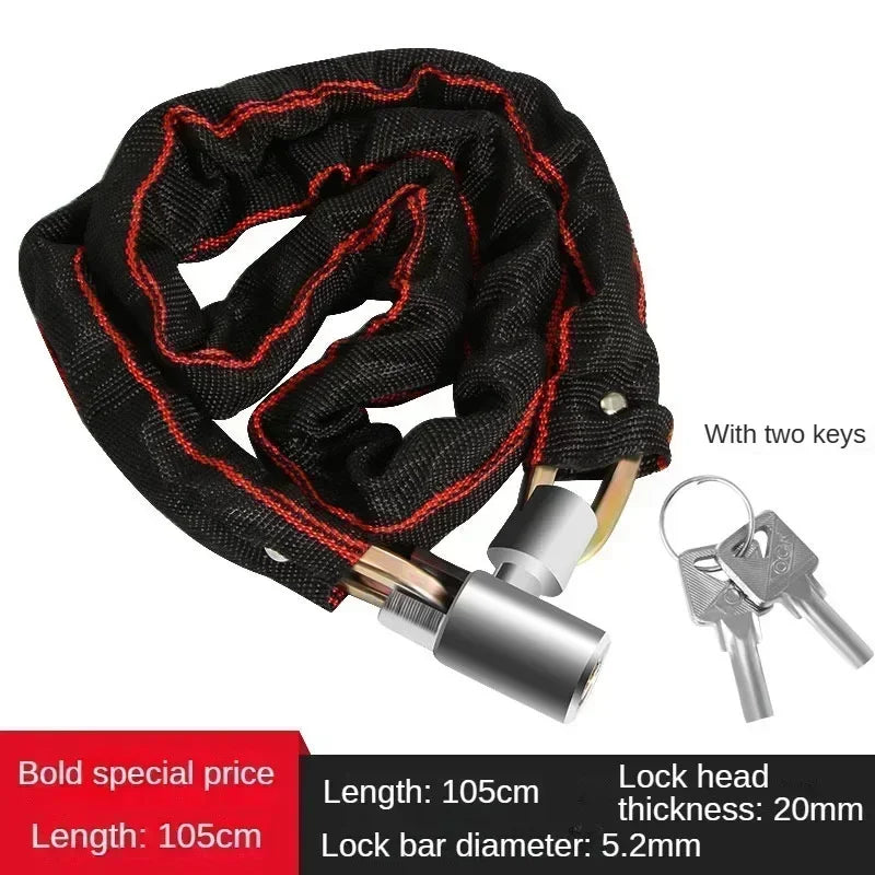 Fiets kettingslot met dubbele beveiliging – Extra sterk