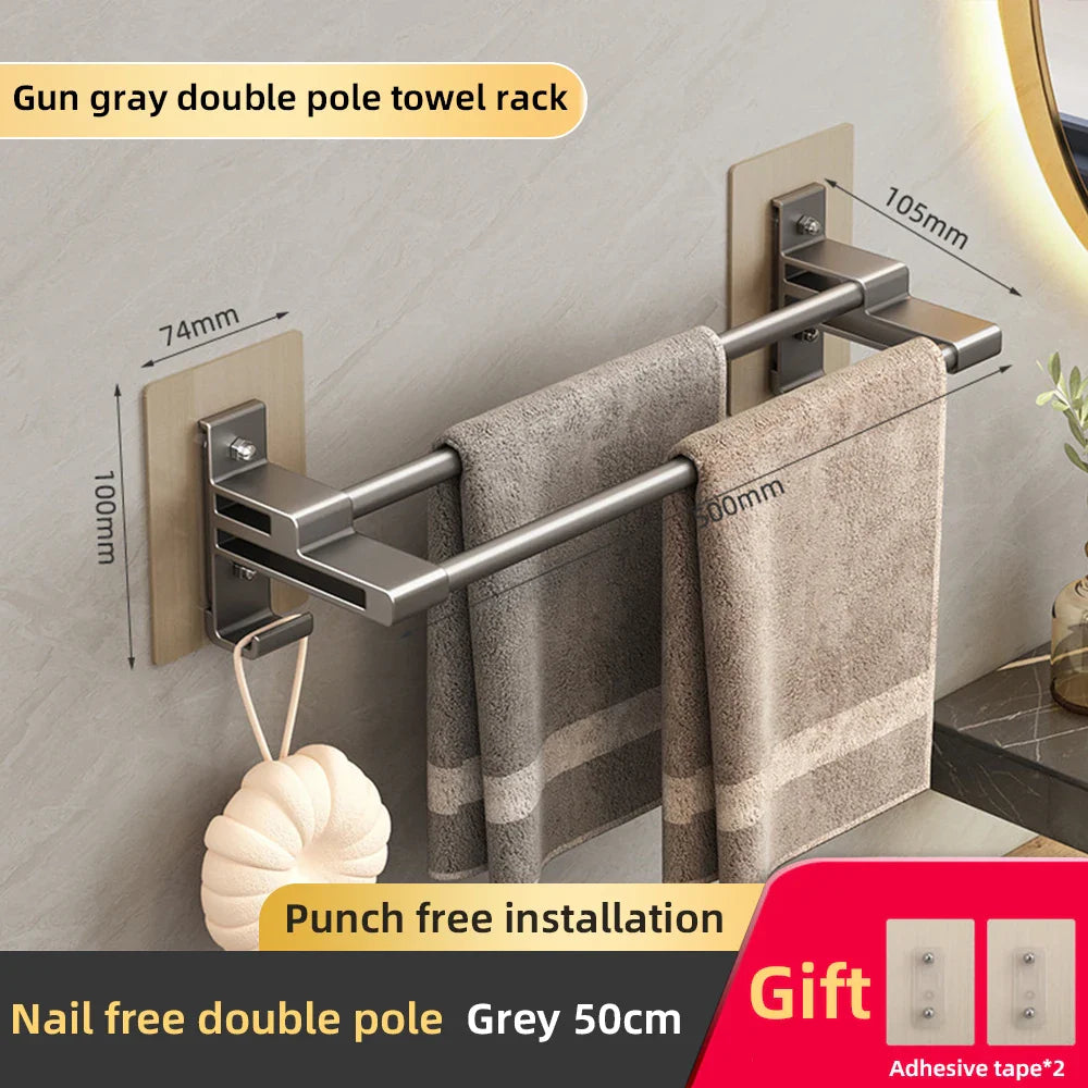 Zwevend handdoekrek voor moderne badkamer – Minimalistisch design