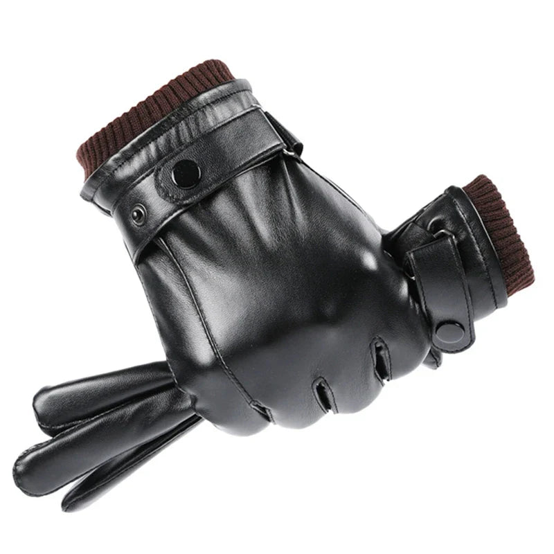 Stijlvolle koudebestendige leren handschoenen