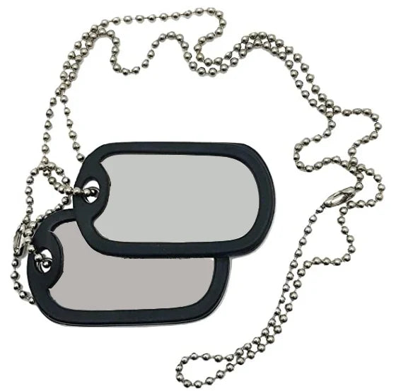 Ketting met naamplaat en glanzende finish