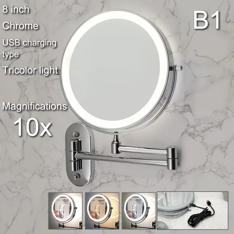 Ronde wandspiegel met verlichting – Trendy en minimalistisch