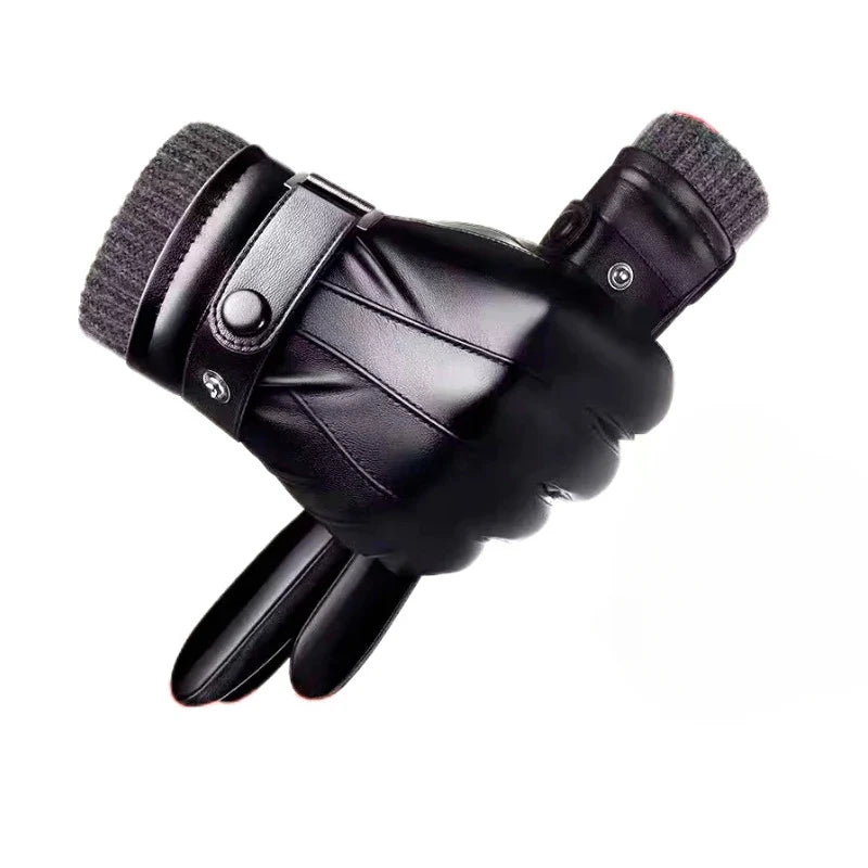Zwart leren herenhandschoenen voor formal wear
