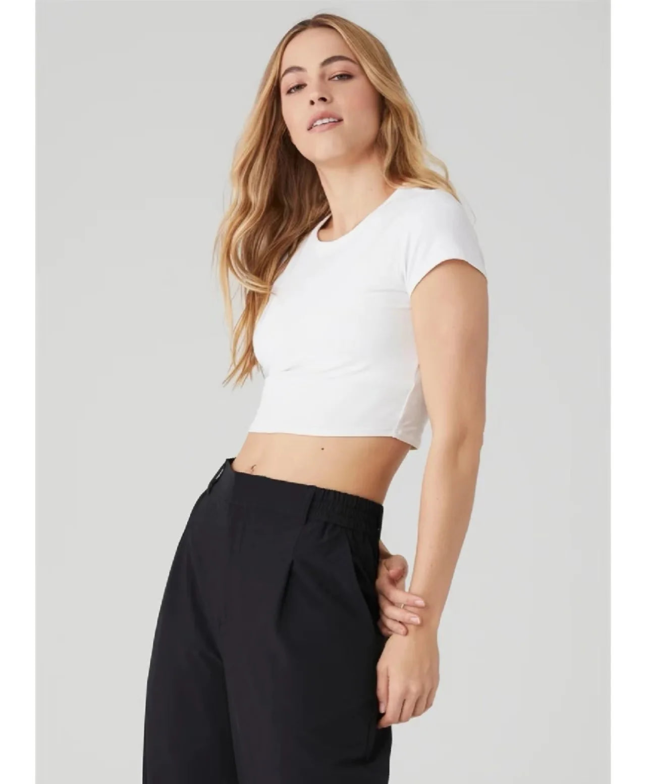 Moderne yoga kleding van H&M in effen kleur