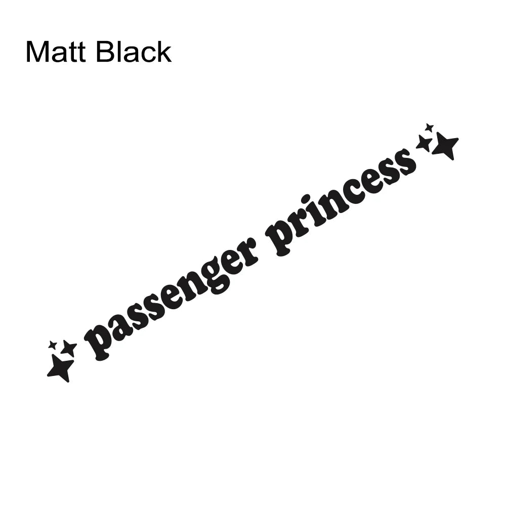 Auto stickers - Passenger Princess design voor persoonlijke uitstraling