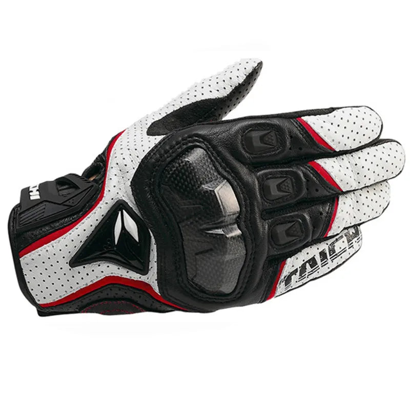 Motor handschoenen voor heren van leer