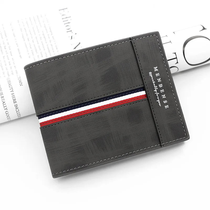 Portemonnee heren leer met contrasterende stiksels – Stoere look