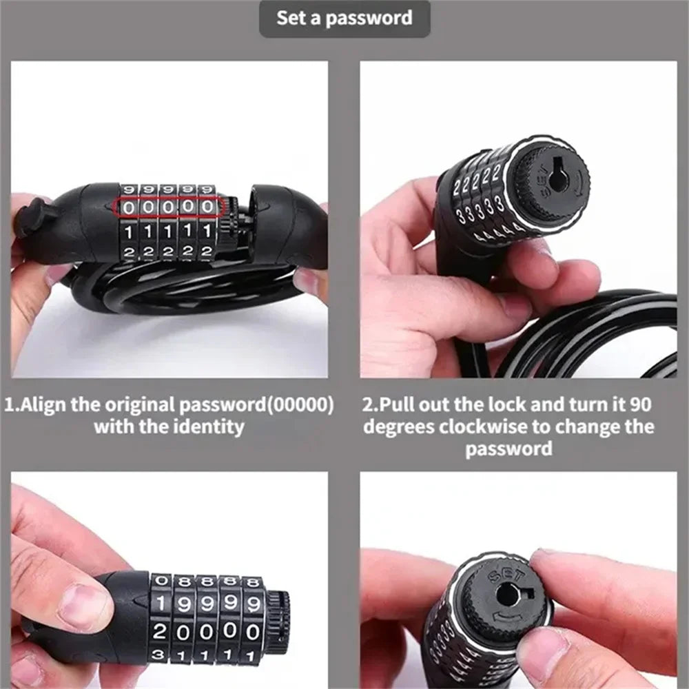 Kabelslot fiets met universele code β Altijd toegankelijk