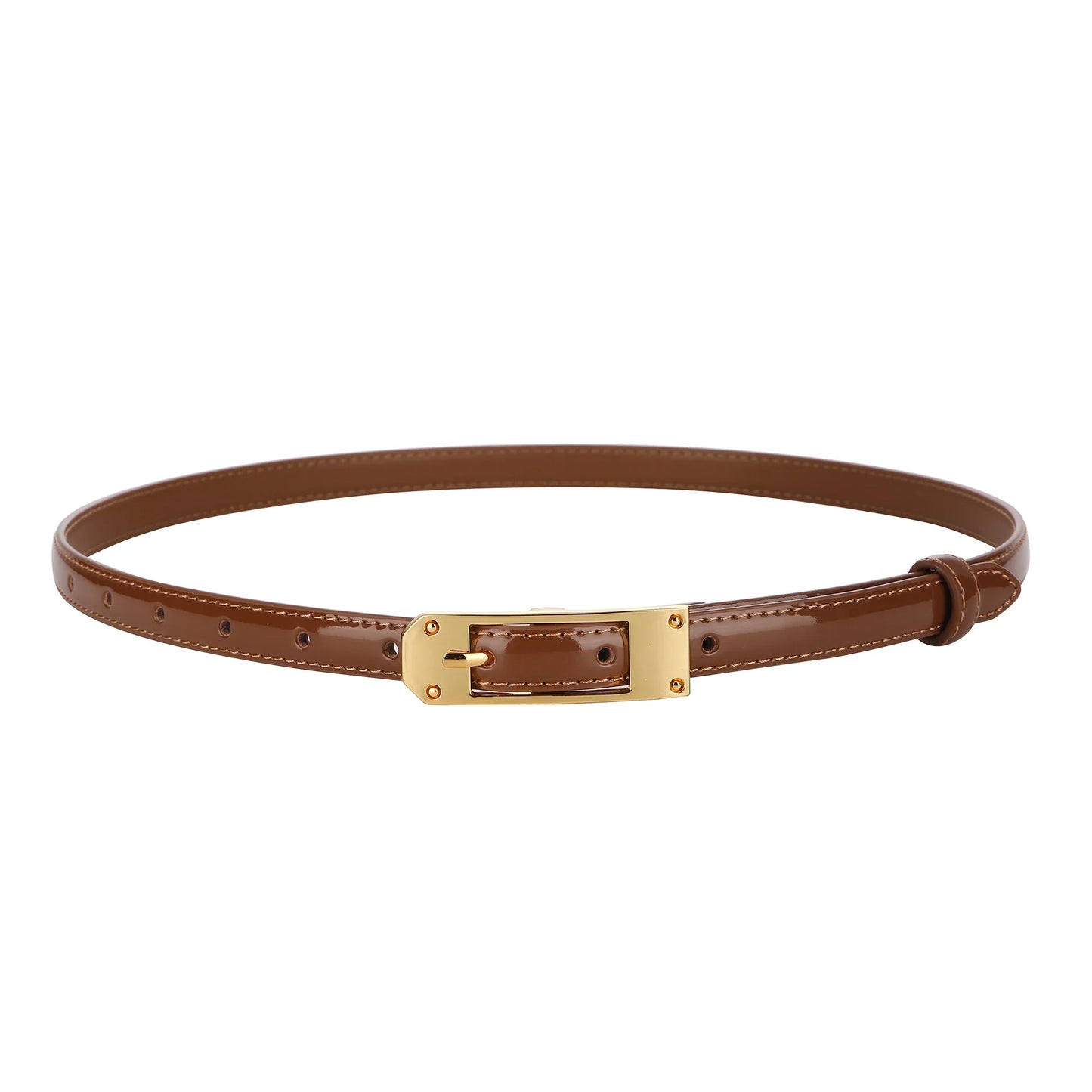 Minimalistische riem dames in neutrale tint