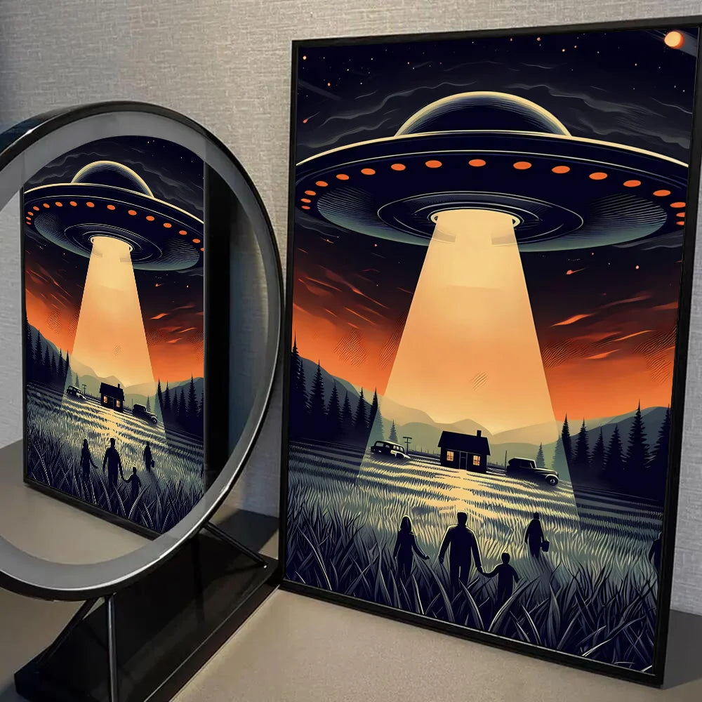 Kinderkamer poster met ruimte en planeten