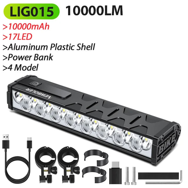 Fietslamp met compacte LED-unit