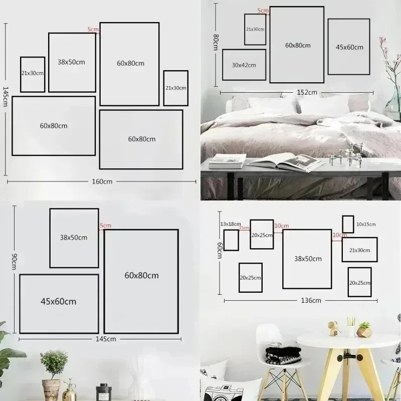 Posterset met drie bijpassende afbeeldingen