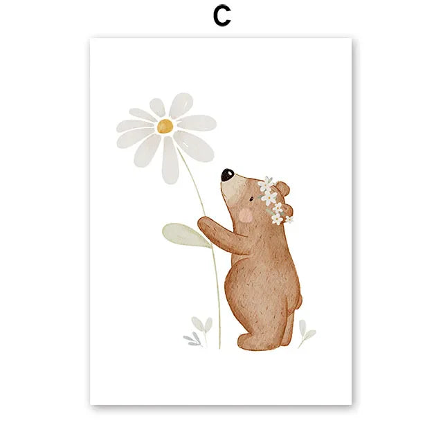 Set posters in botanische stijl