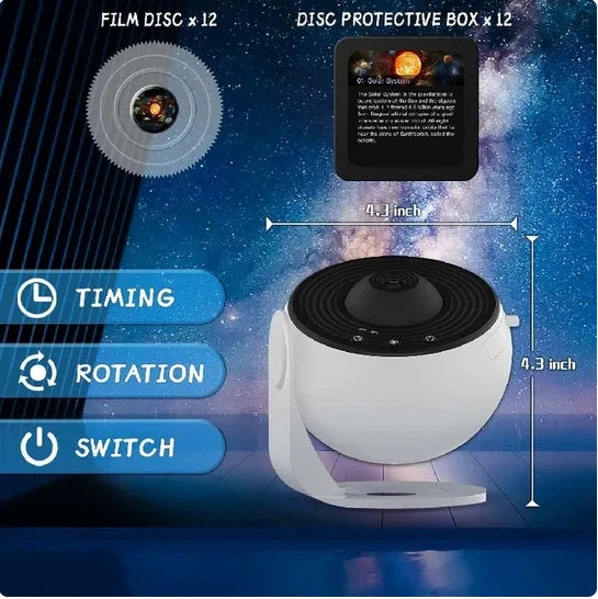 Compacte projector sterrenhemel voor nachtkastje