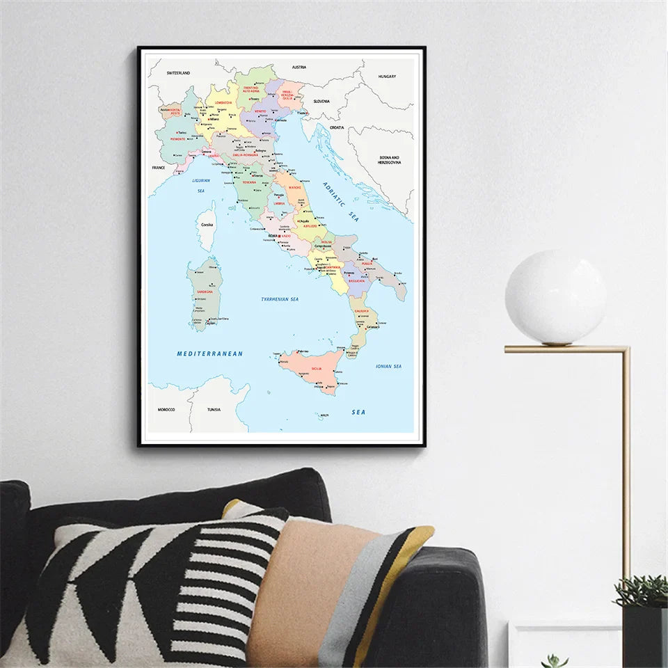 Wereldkaart als fotoprint – Realistische wereldweergave