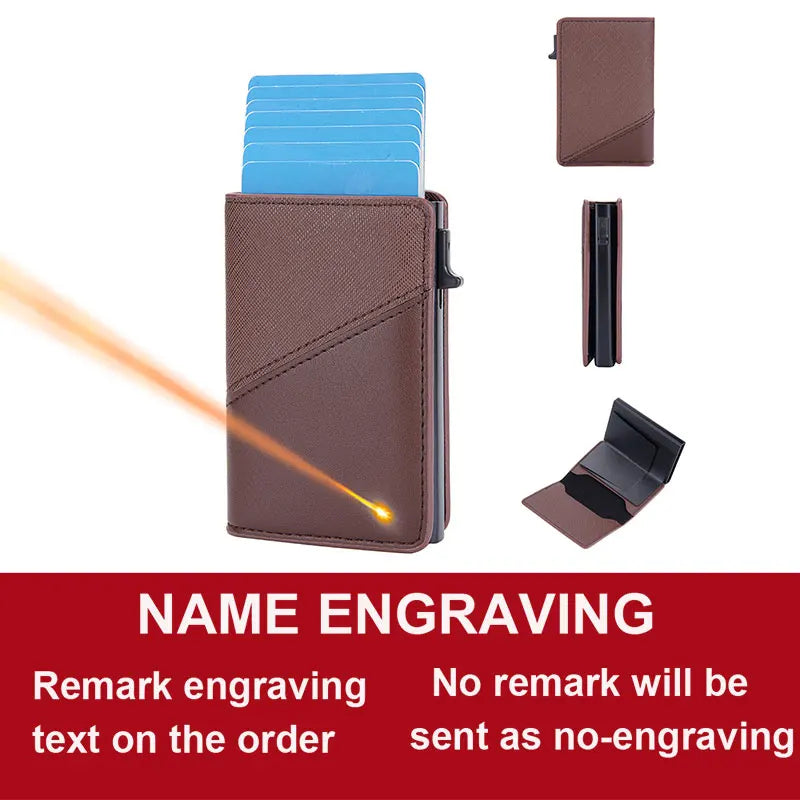 Portemonnee heren met RFID en drukknoop – Veilig en slim