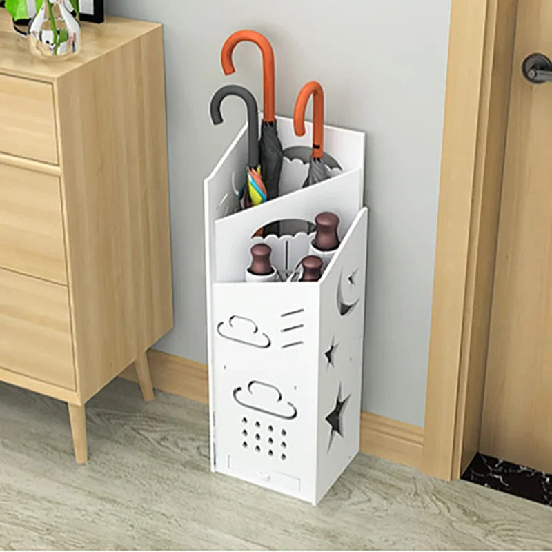 Metalen paraplubak met open zijkanten