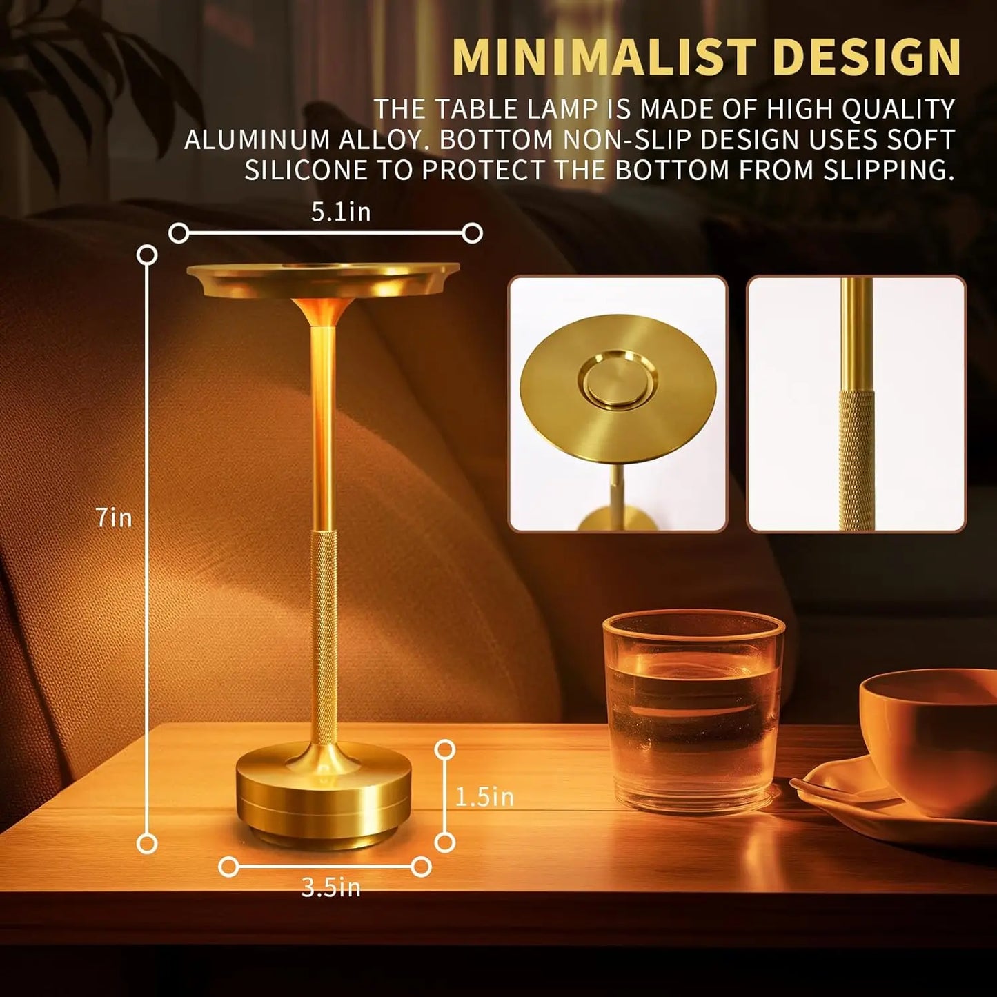 Lamp nachtkastje met houten voet β Natuurlijke charme