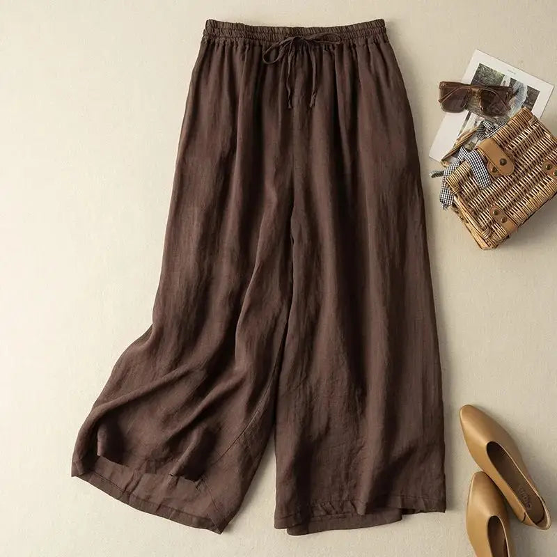 H&M linnen broek met elastische tailleband – Perfecte pasvorm