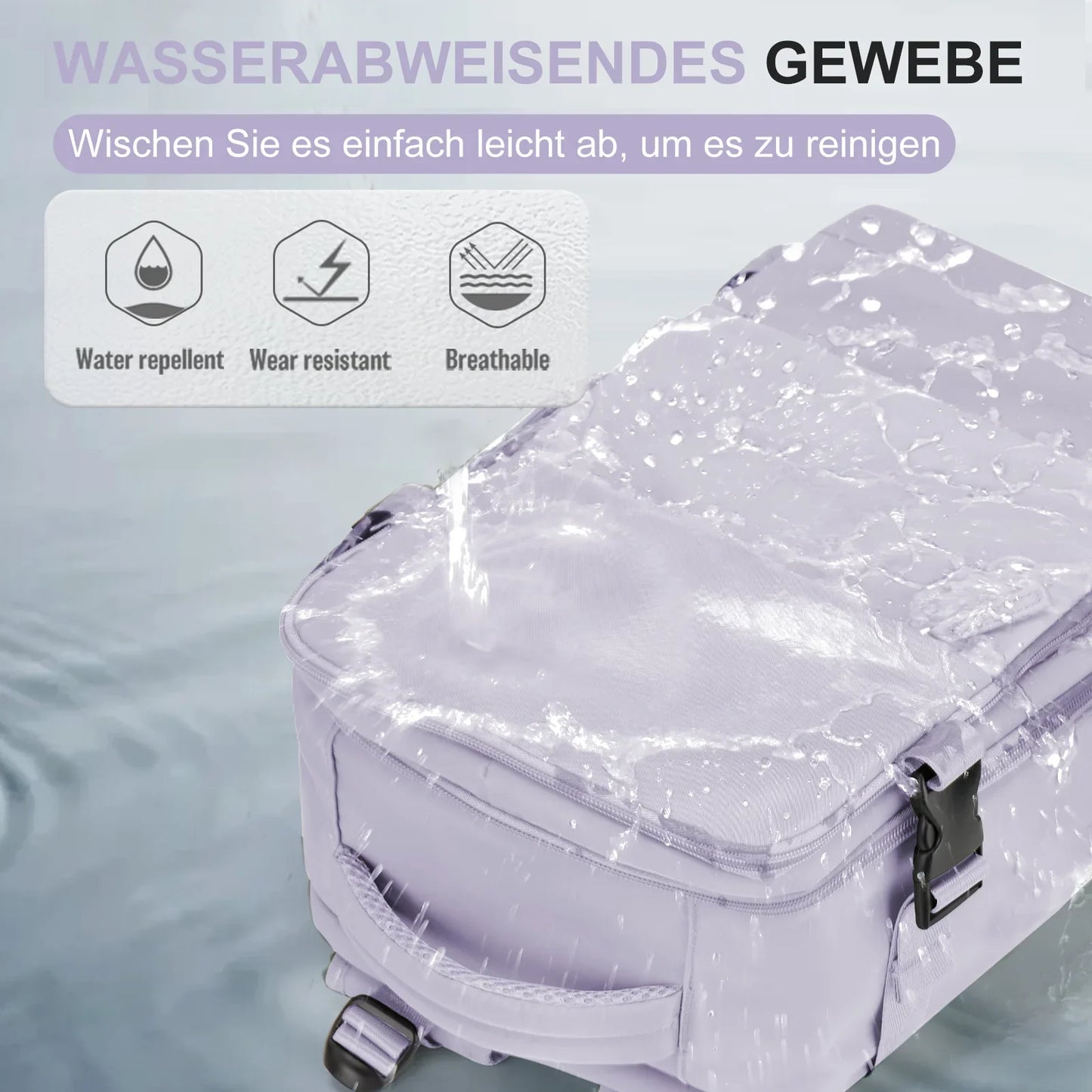 Rugzak als handbagage met organizer binnenin