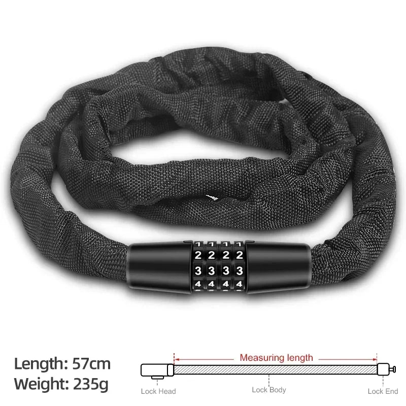 Fiets kettingslot in opvallende kleur – Zichtbaar afschrikmiddel