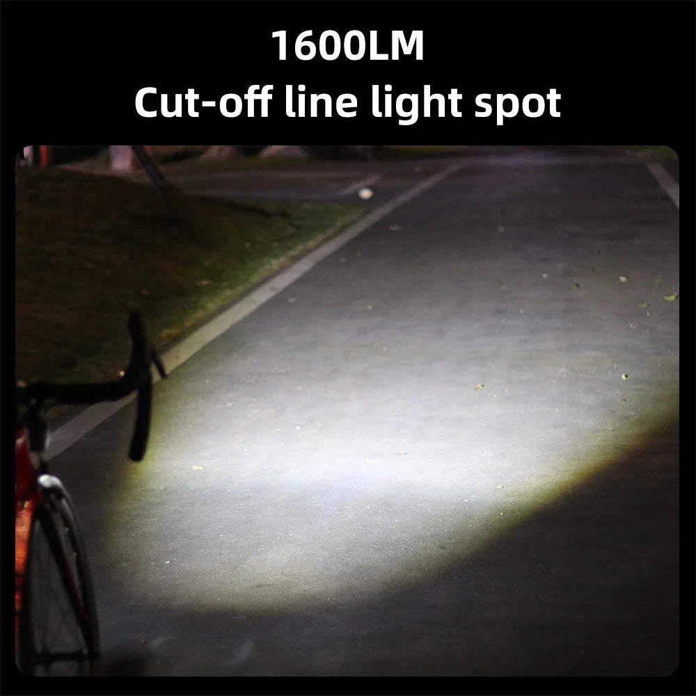 Sterke fietslamp voor stads- en buitengebruik