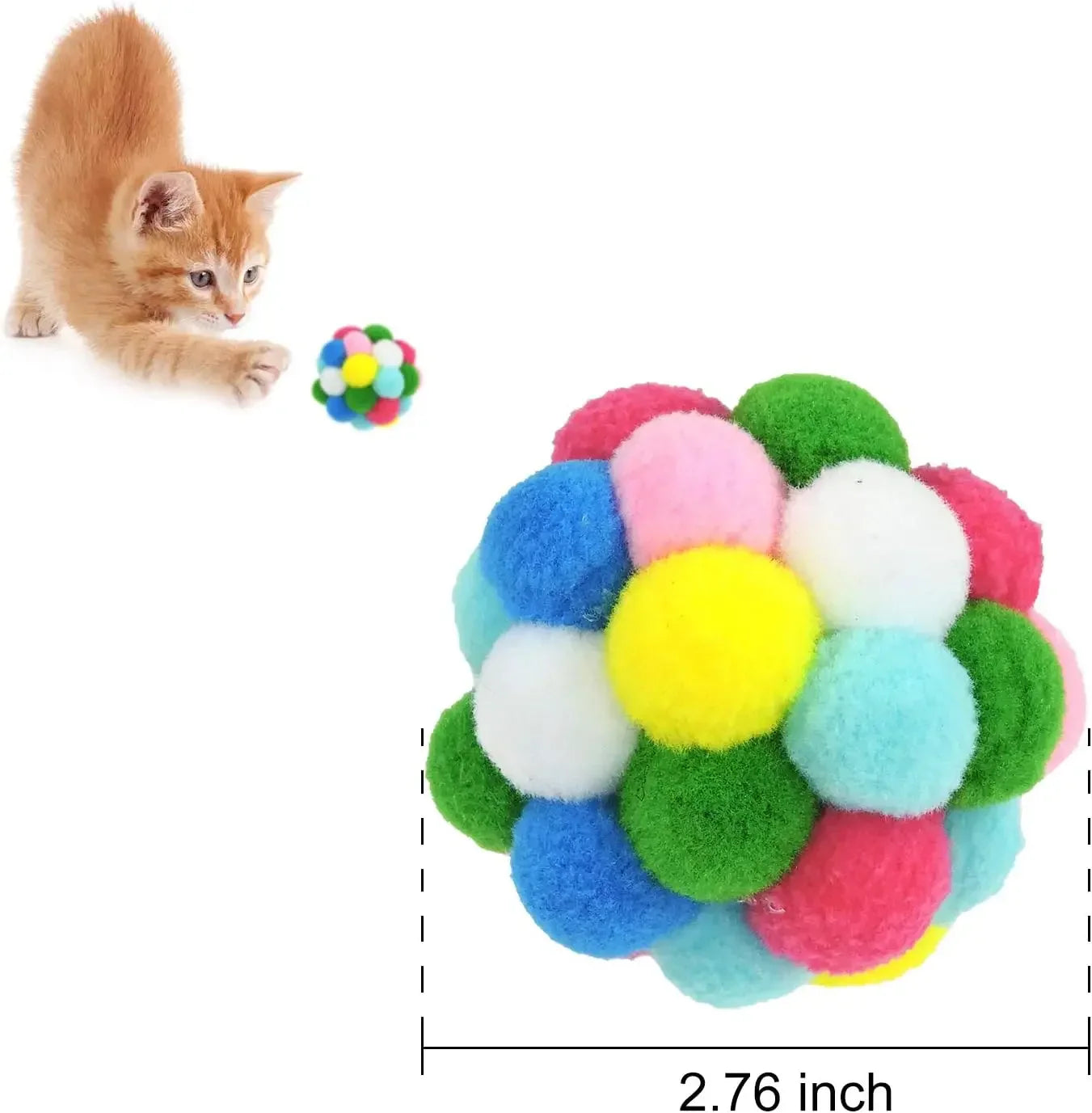 Kattenspeeltje met ritselende folie β Maakt geluid bij elke aanraking