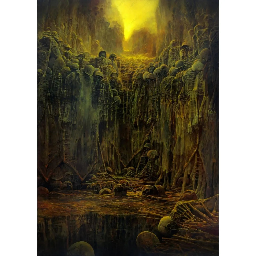 Poster van zeelandschap of duinen