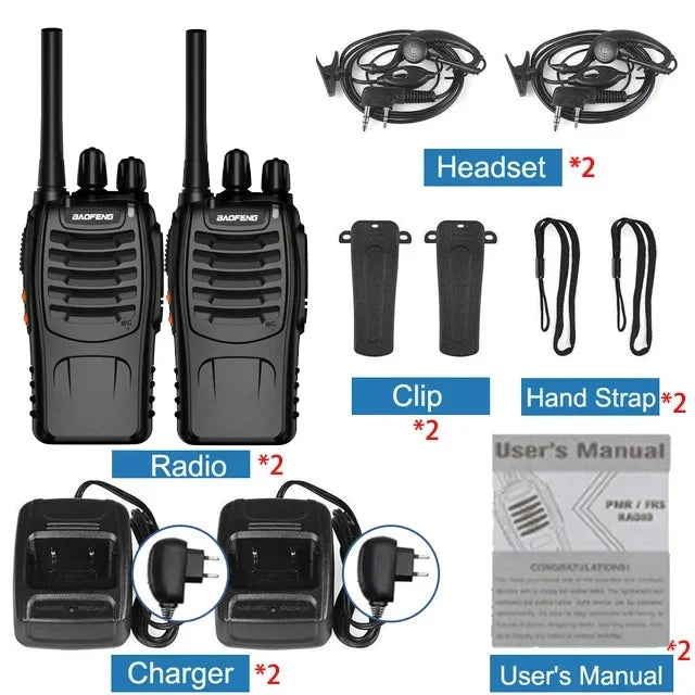 Walkie talkie professioneel met trilfunctie