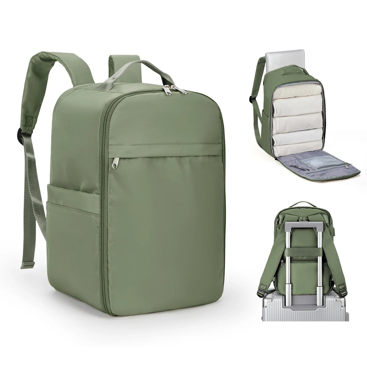Handbagage rugzak met flessenhouder en laptopvak