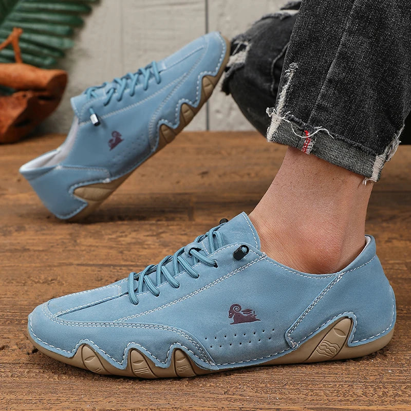 Heren canvas sneakers met zomerse veters