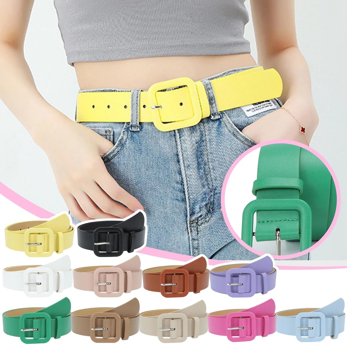Chique riem dames in pastelkleuren