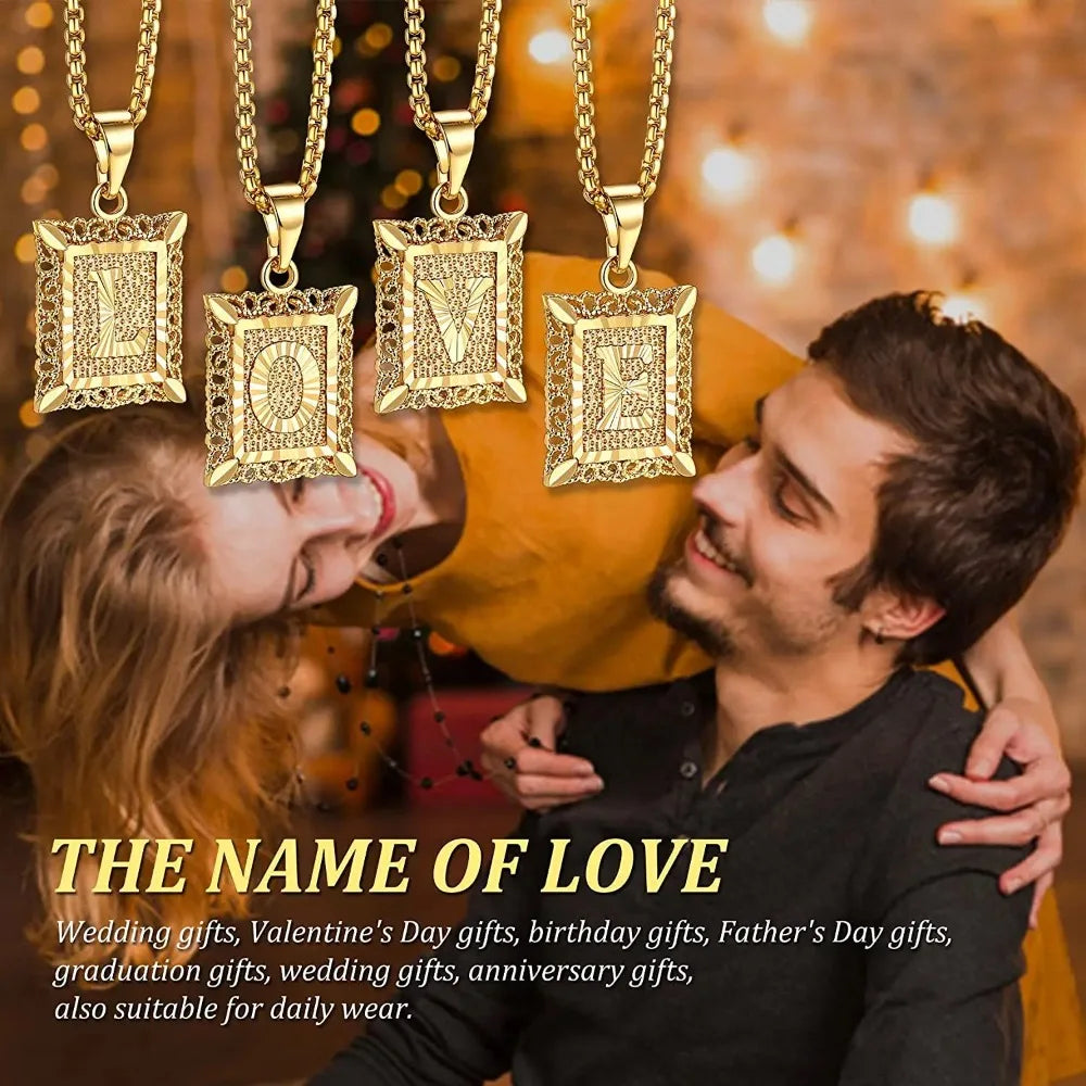 Handgegraveerde ketting met naam in vintage stijl
