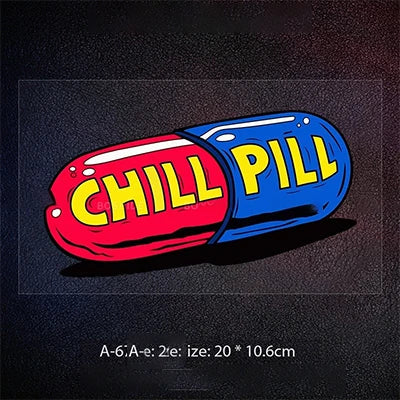 auto stickers - kleurrijke 'Chill Pill' ontwerpen voor persoonlijke expressie