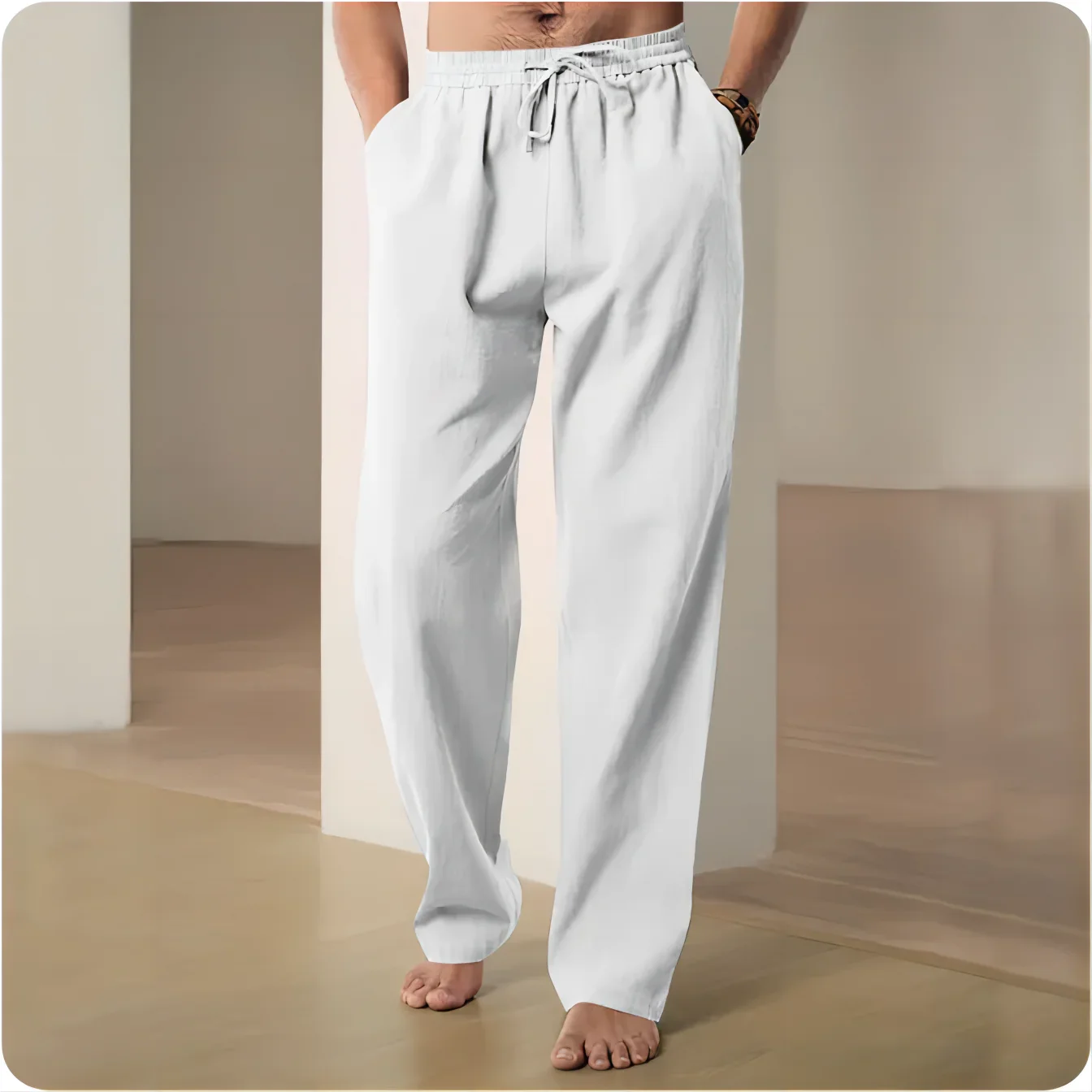 Zomerse linnen broek voor heren – Ademend en luchtig