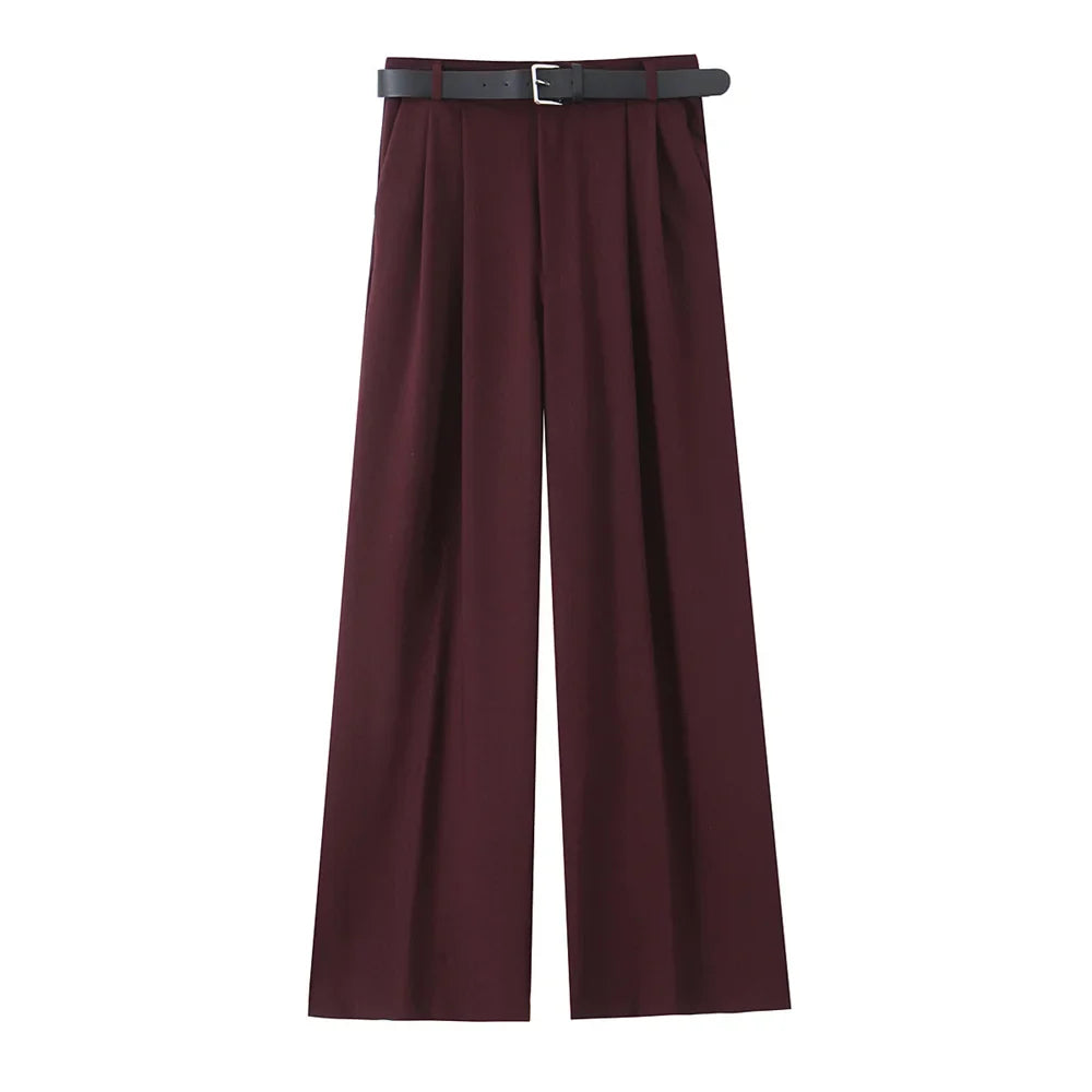 Linnen broeken dames met wijde pijpen – Relaxed fit