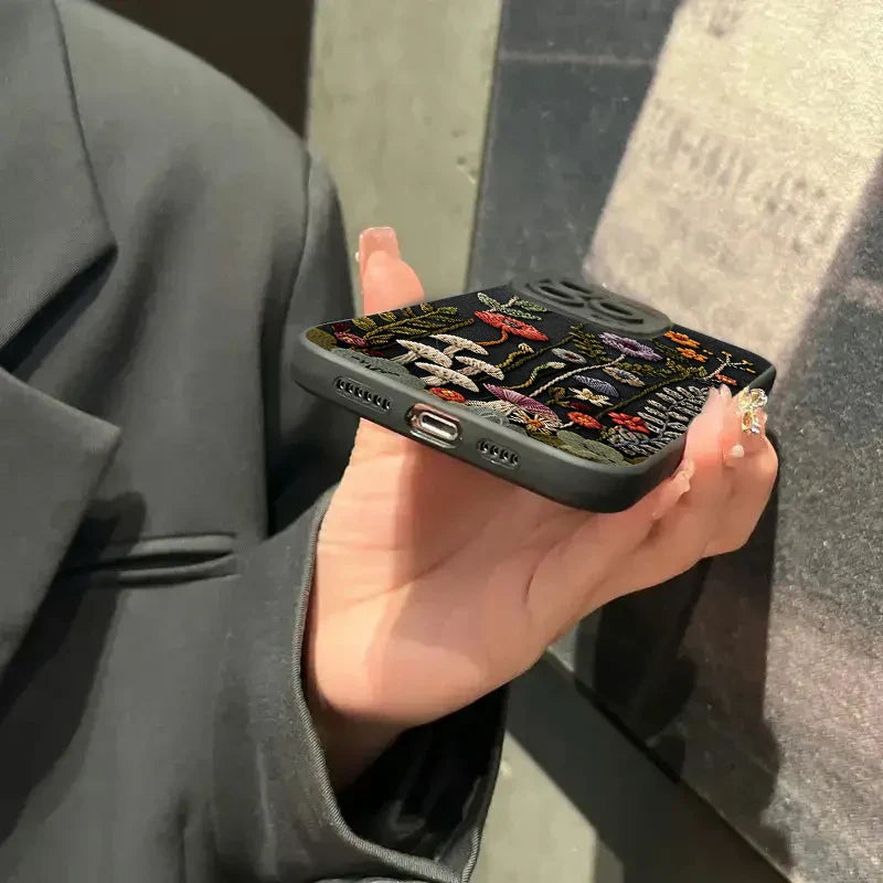 Zwart leren telefoon hoesje iPhone 13