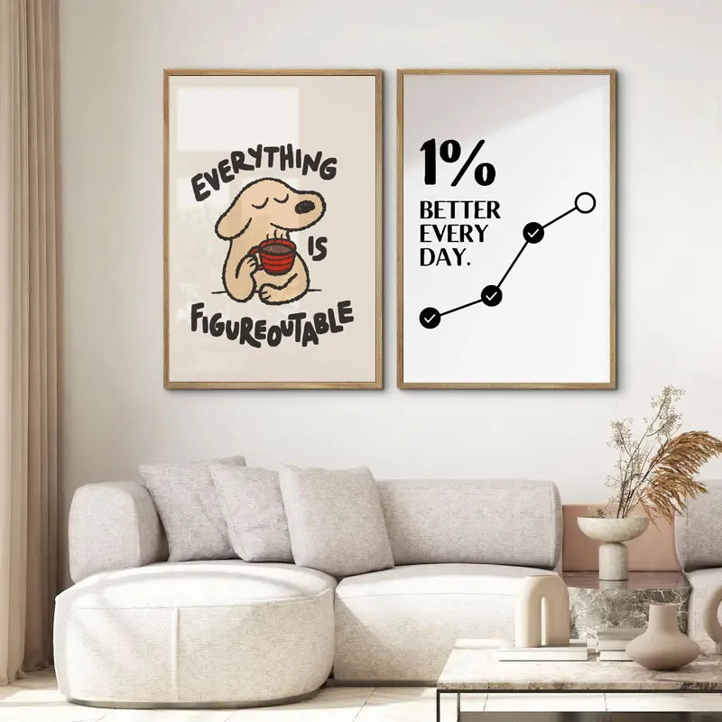 Kunstposter met klassiek werk