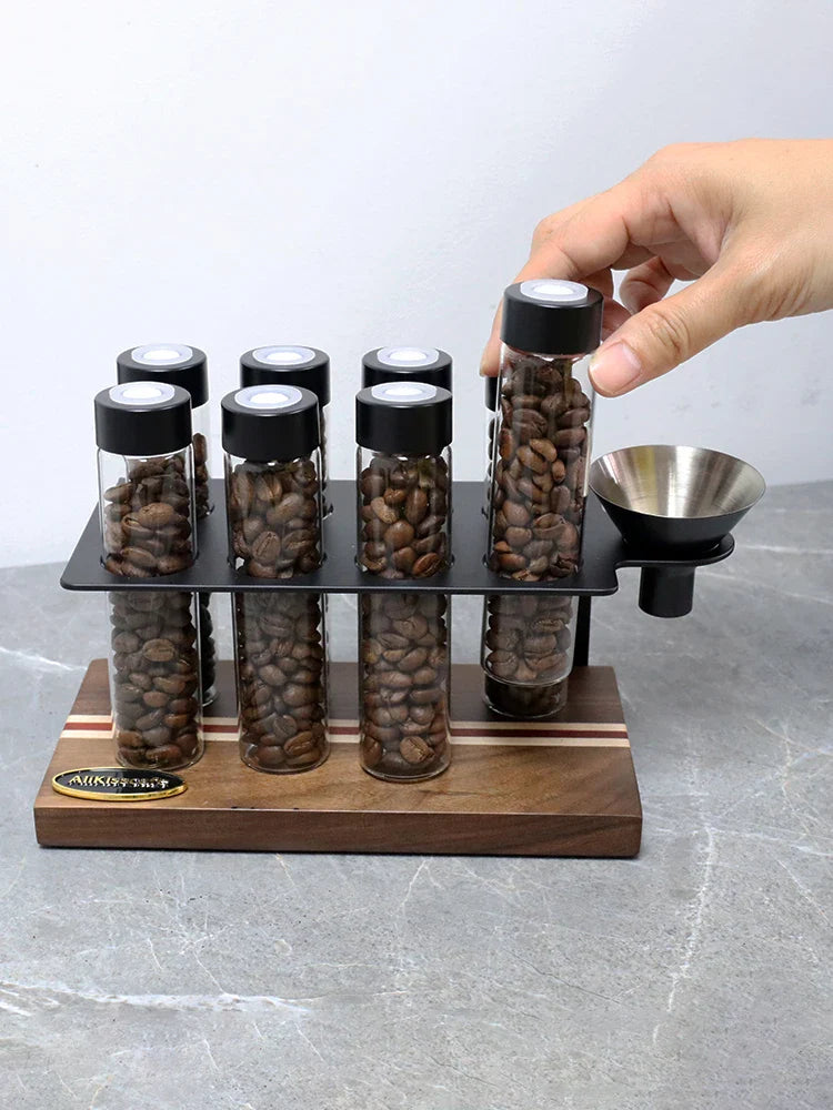 Houten koffiebakje voor accessoires en lepels