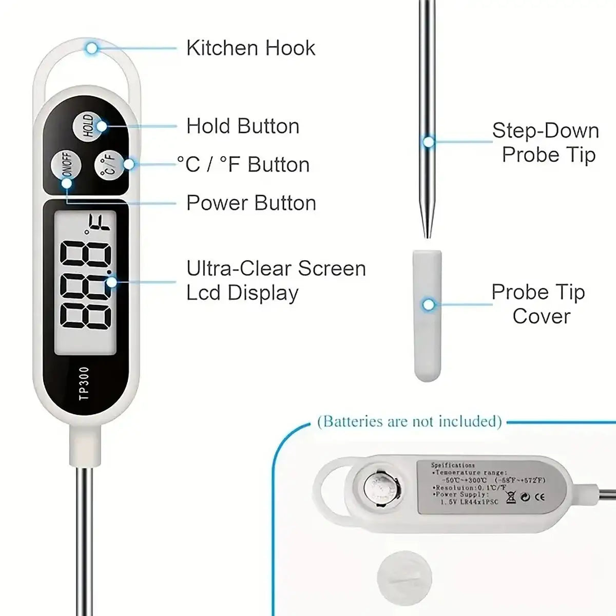 Vleesthermometer voor binnen en buiten koken