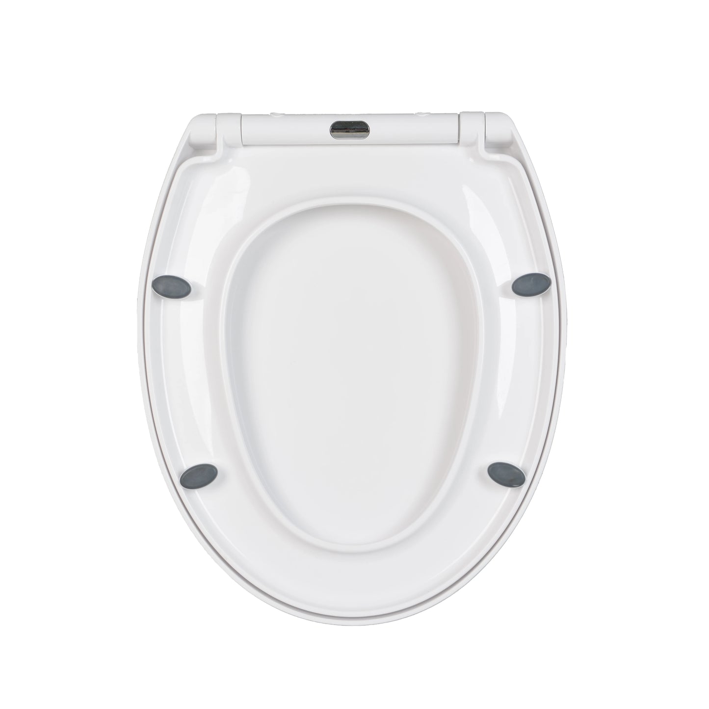 Toiletbril met verchroomde scharnieren β Luxe afwerking