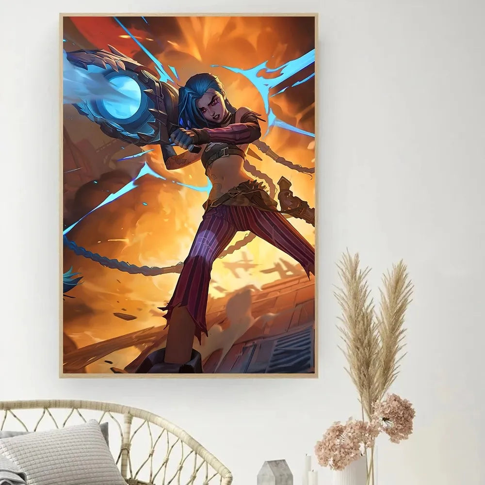 Woonkamer poster met rustgevende kleuren