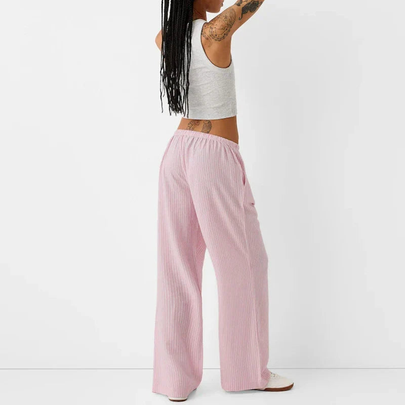 H&M linnen broek dames met bandplooien β Voor een nette look