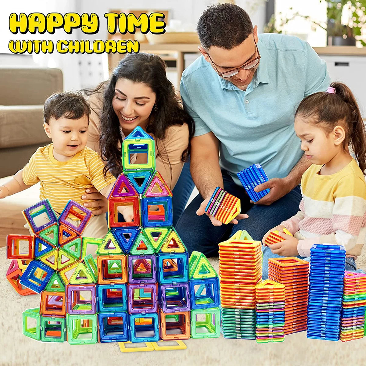 Intertoys magneet set met blokjes – Leren bouwen